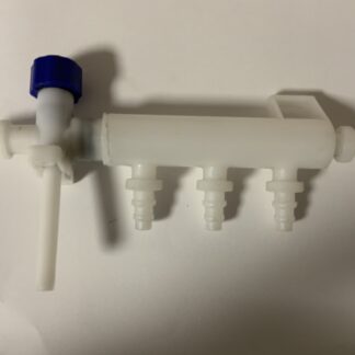 Fresh water manifold, plastic without drain valve, 4 outlets. Fresh water distributor. Fresh water manifolds. Article Number: 533-085000
