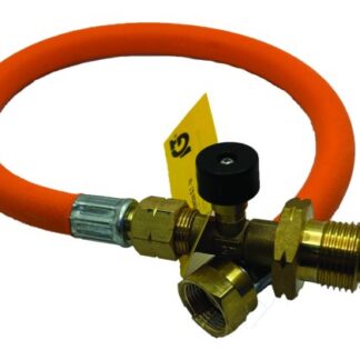 Crash Test Propane Hose Assembly 450mm CR5PRO with rupture protection valve for caravans
