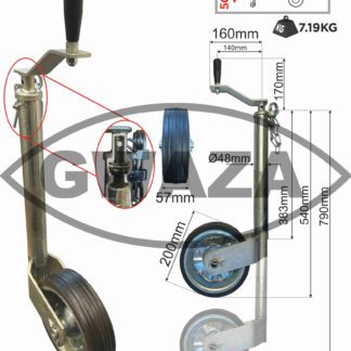 Jockey Wheel No Clamp 48mm N W L 500kg