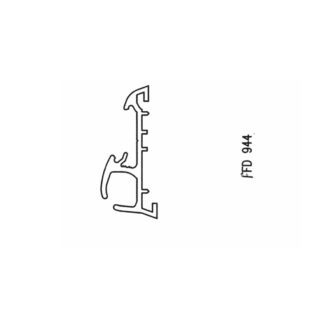 White Awning Mould Rail X683
