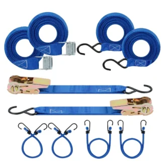 8 piece tie down kit with luggage elastics SWTD9