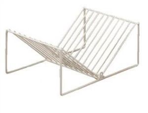 WIRE PLATE RACK WHITE