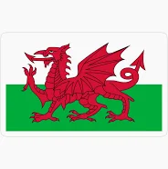 W4 welsh dragon flag stickers A0018803
