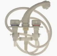 Whale Elegance Mixer Combination Tap / Shower with Remote Outlet and Wall Brackets RT525