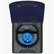 fawo black flush mains 240v inlet with magnetic lock 01746T10599