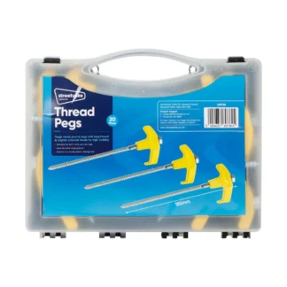 20 pcs Heavy Duty Glow Tent Pegs 7.4 x 185mm LW736